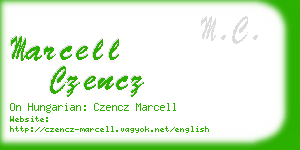 marcell czencz business card